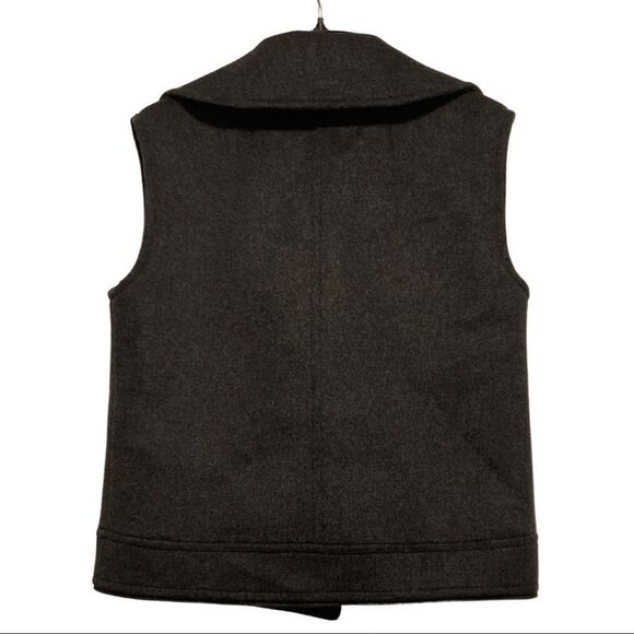 Elie Tahari Gray Willa Wool Convertible Vest in Dark Gray - Picture 7 of 13